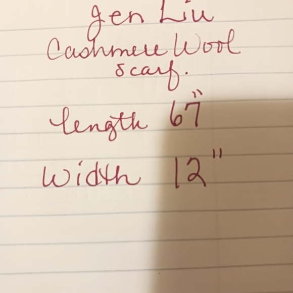 Cashmere wool blend soft NAVY blue lux scarf Jennie Liu. - Picture 11 of 11